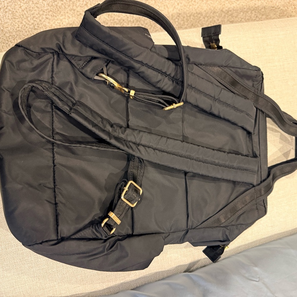 Pacsafe Black Backpack with Gold Details - Picture 5 of 10